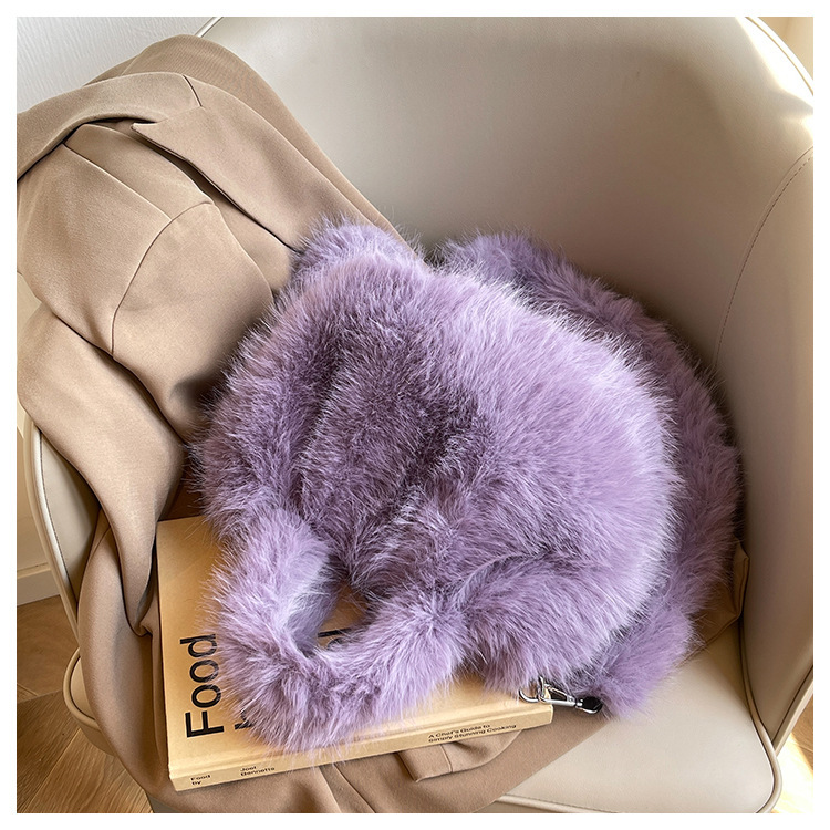 951g Weight Zipper Closure Type Single Shoulder Strap, Top Handle Strap Type Shoulder Bag, Handbag Bags Type Daily Occasion Plush Material Solid Color Pattern Autumn&Winter Season Women's Gender Vintage Style Style Square Shape Medium Size Women's Medium Plush Solid Color Vintage Style Square Zipper Shoulder Bag Handbag 9