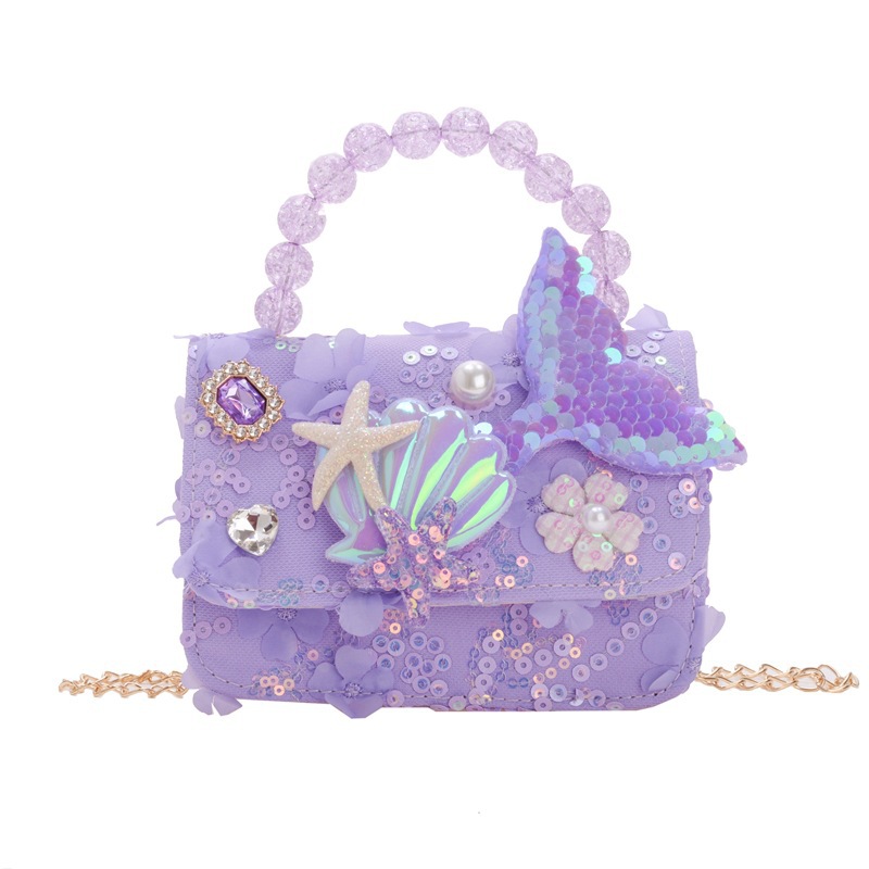 Bagos de perlas para niños 2024 nuevos bolsos de niños niñas bolsos de cinturón bolsos accesorios princesa bolsos de hombro de fragancia