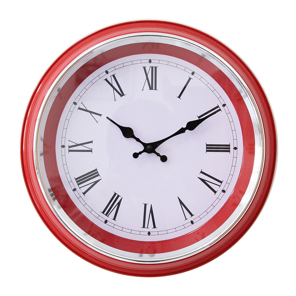 Reloj de pared vintage de 12”, estilo nórdico, plástico y cristal, redondo, para sala, dormitorio u oficina