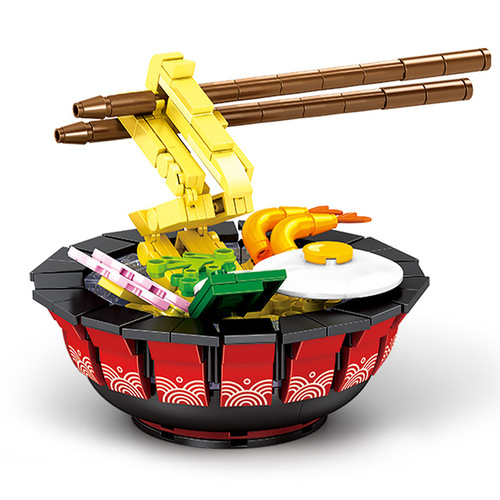 Senbao 601415 Japanese ramen small grain gourmet simulation assembled building blocks compatible with Lego boys and children's toys