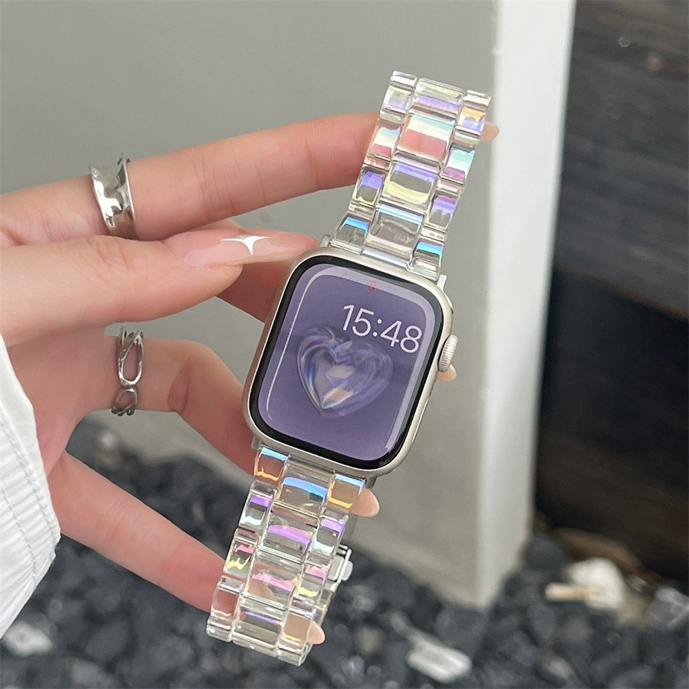 Резиновый браслет Apple Watch (Гляциер) — Прозрачный Гляциер, подходит для 38/40/41/42/44/45/46/49 мм