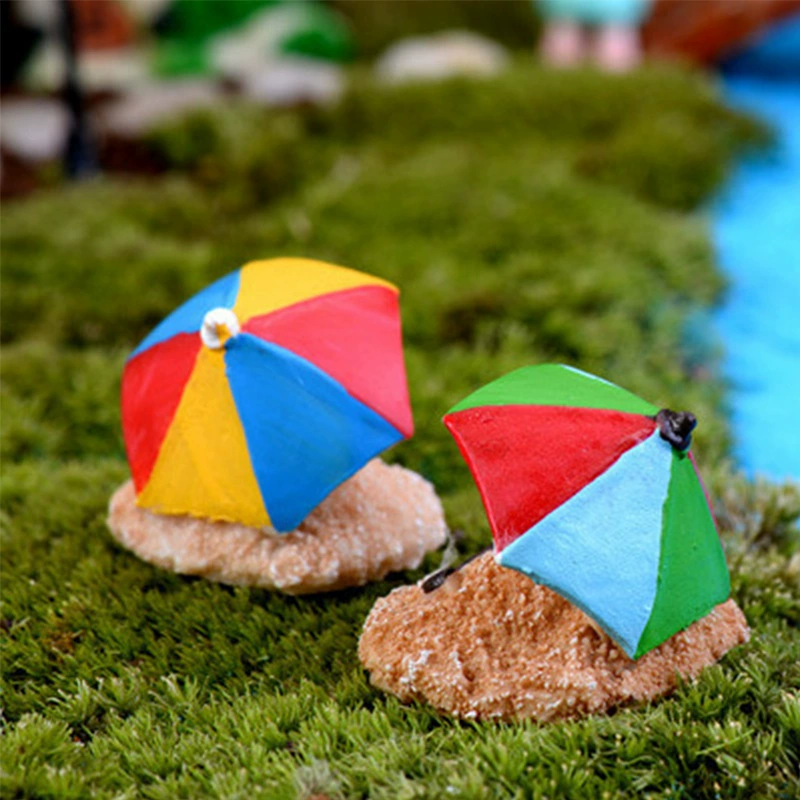 Мох Микро Пейзаж Маленькие Украшения Суккулентные Растения Пляжный Зонт Ландшафтные Материалы Маленький Бонсай Садоводство Отделочные Материалы