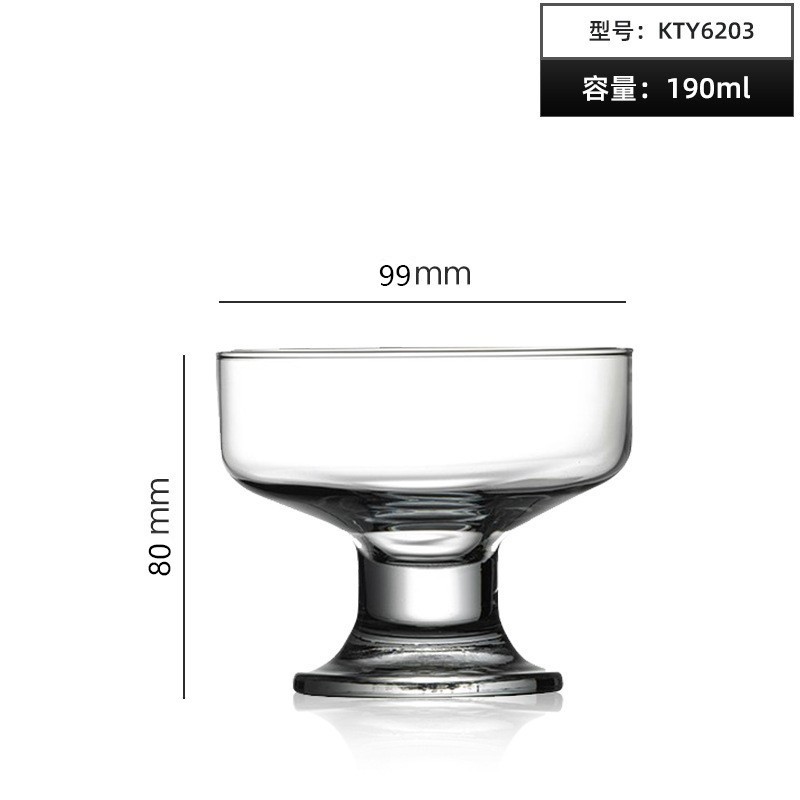 Taza de helado al por mayor taza de jugo taza de té de leche de vidrio taza de postre taza de helado creativo batido taza de helado