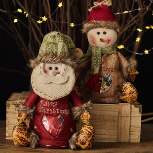 Cross Border Christmas Doll Apple Bag Elk Christmas Eve Christmas Tree Decoration Children Bag Candy Bag Christmas Pendant