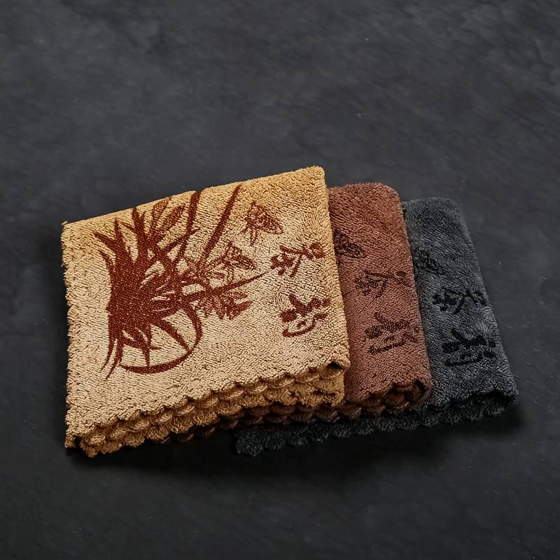 Кухонное полотенце, впитывающее и утолщенное, чайная салфетка, салфетка для чайного столика, тряпка, специальное полотенце для чайной церемонии кунг-фу, аксессуары для чайного столика и чайного сервиза