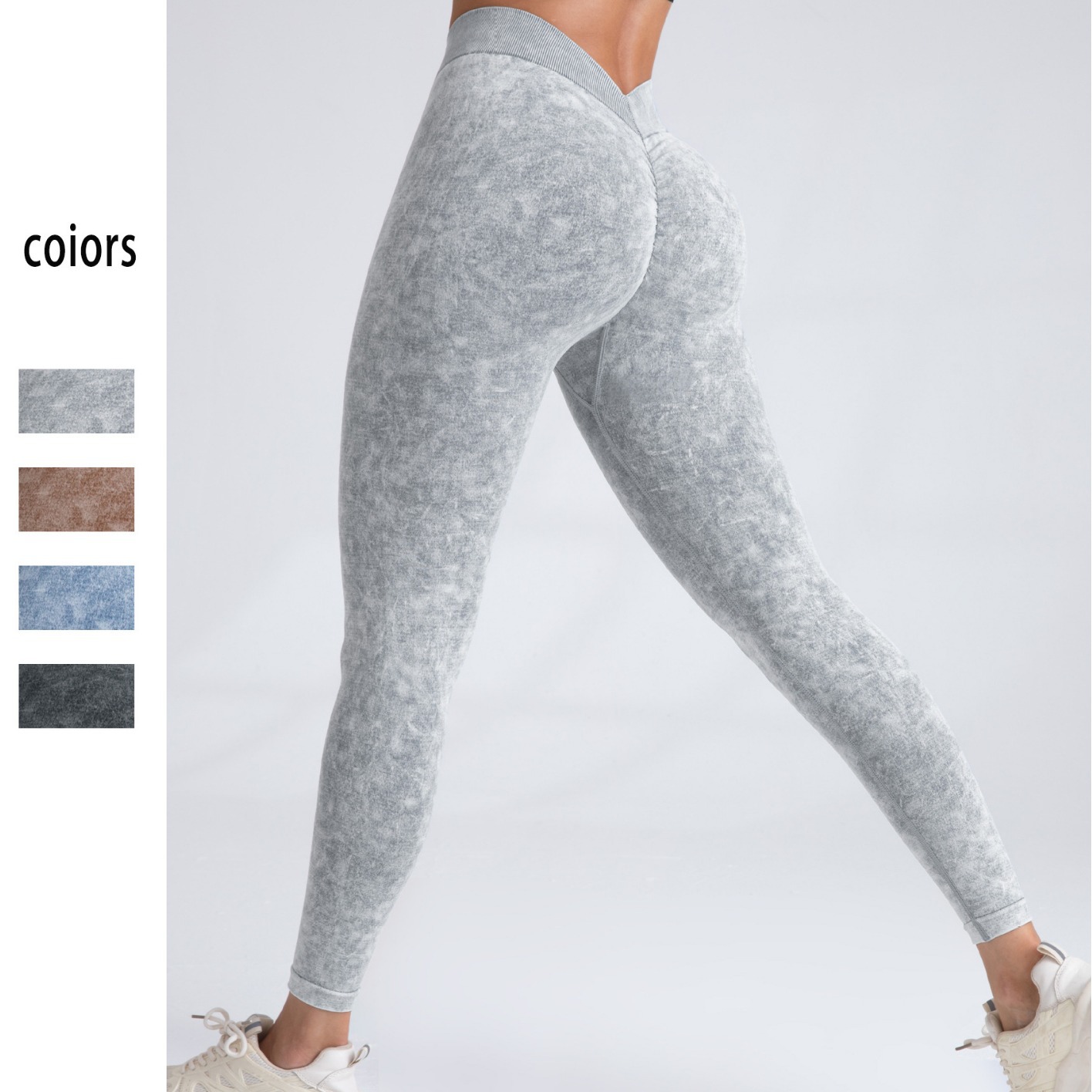 Cross-border Western and Eastern buttock-shaping seamless yoga pants for women, elastic peach high-waist fitness pants, outdoor running tight sports pants