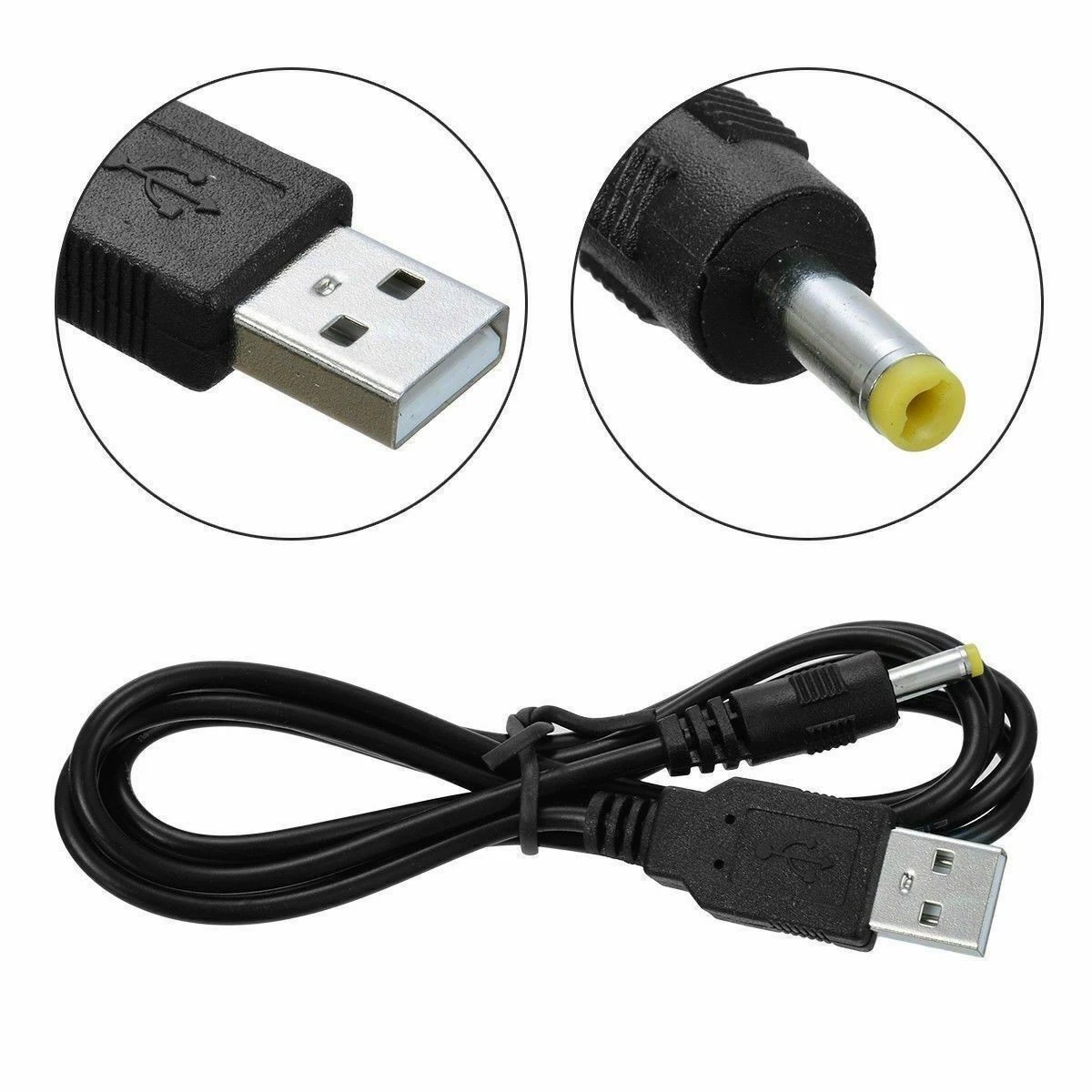 Charging cable USB to DC4.0x1.7mm round hole power supply cable PSP1000 2000 3000 EVD power cord Charging cable USB to DC4.0x1.7mm round hole power supply cable PSP1000 2000 3000 EVD power cord