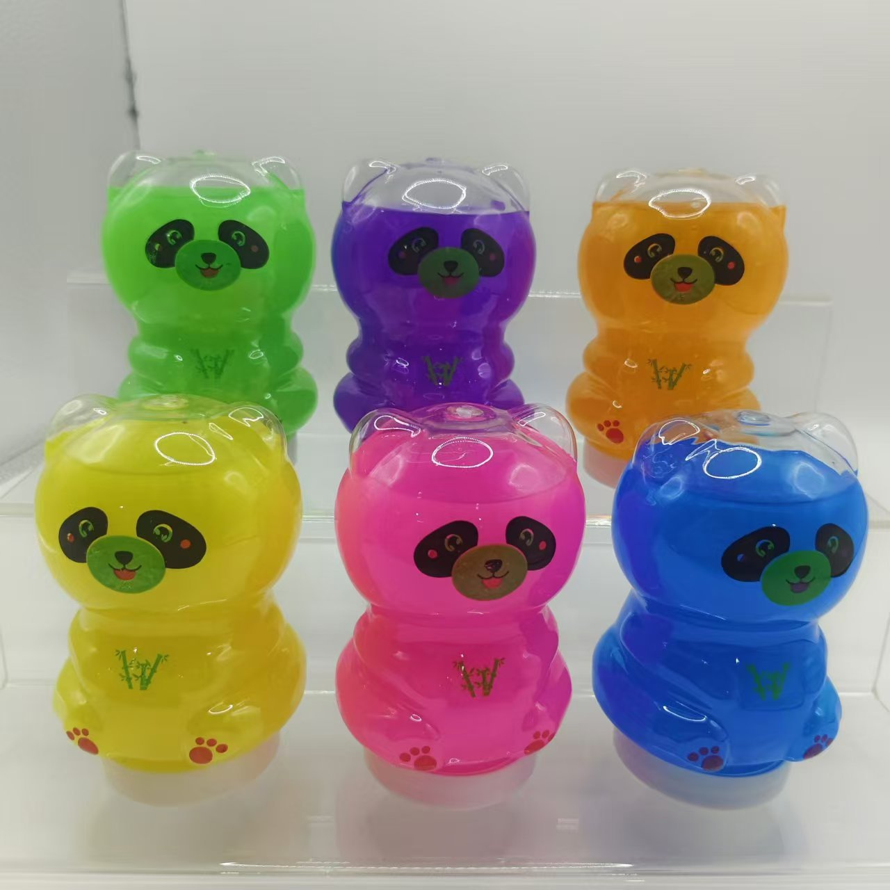 Explora el maravilloso mundo de los osos de barro de cristal. Transparente, suave, no tóxico, colorido y creativo para niños. Mud de color slime.