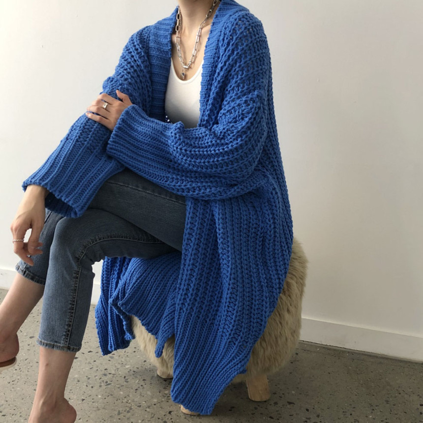 Women's Casual Streetwear Solid Color Placket Cardigan Sweater display picture 2