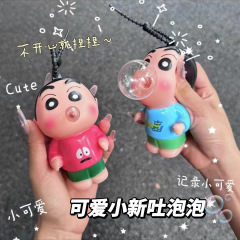 赤い本の漫画のクレヨンしんちゃんは泡を吐いてカップルの鍵を掛けます。