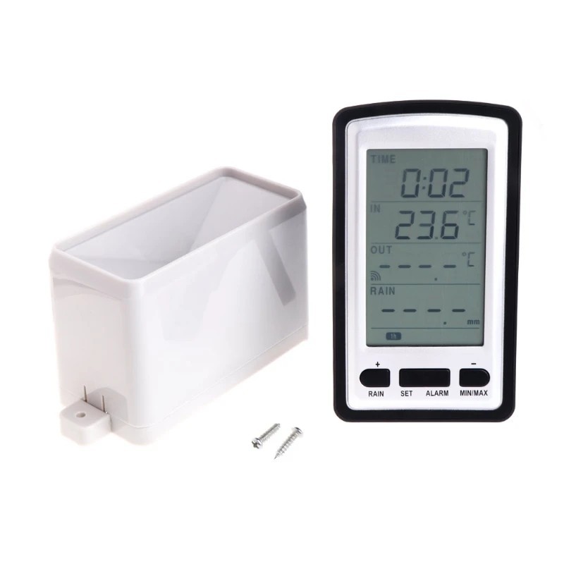 无线室内外雨量计温度WH0531wireless rain meter with in/outdoo