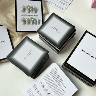 in stock Ins Simple Black and White Wear Armor Display Card Advanced Nail Art Background Card Packaging Instructions Printing