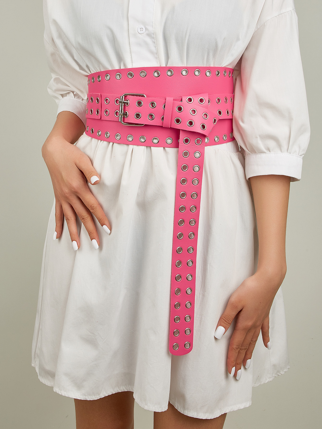Nuova cintura larga da donna alla moda retrò elastica in vita con sigillo in vita decorazione per abito_voghion.com