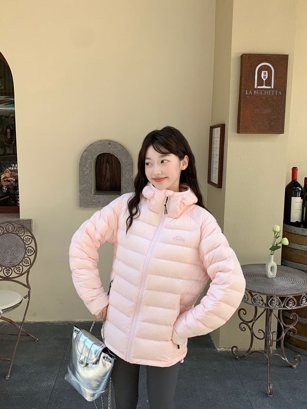 新国标绒子90%2025冬季新款轻薄连帽短款排骨羽绒服男女情侣款潮|undefined