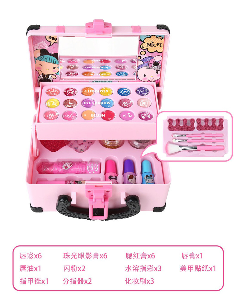 Juego de Maquillaje Infantil para Niñas de Plástico con Bolso de Princesa