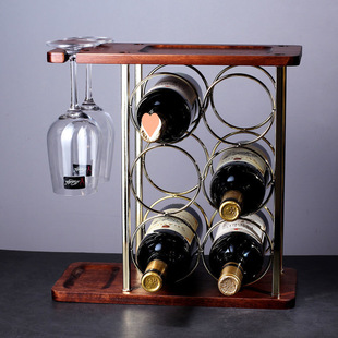 European Solid Wood Wine Rack Ornaments Wine Bottle Rack Modern Simple Home Wine Cabinet Living Room Home Furnishings Wine Rack
