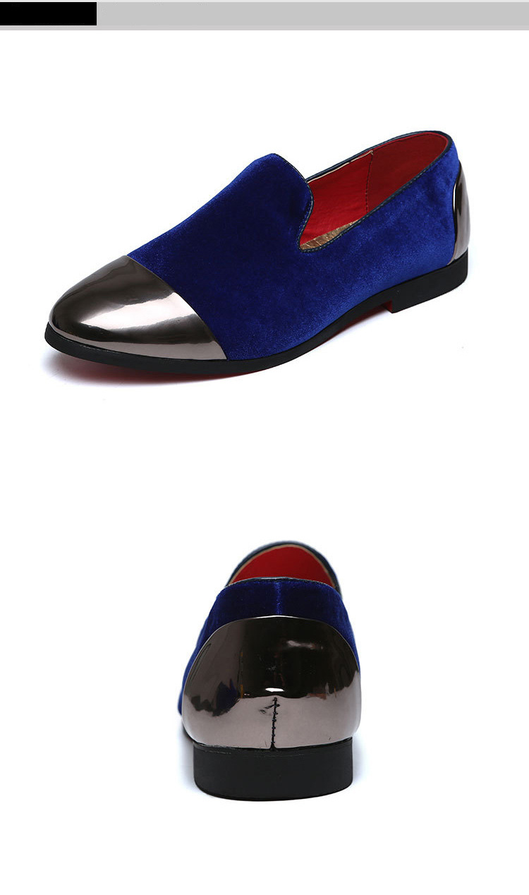 Suede single shoe peas plus size loafers_voghion.com