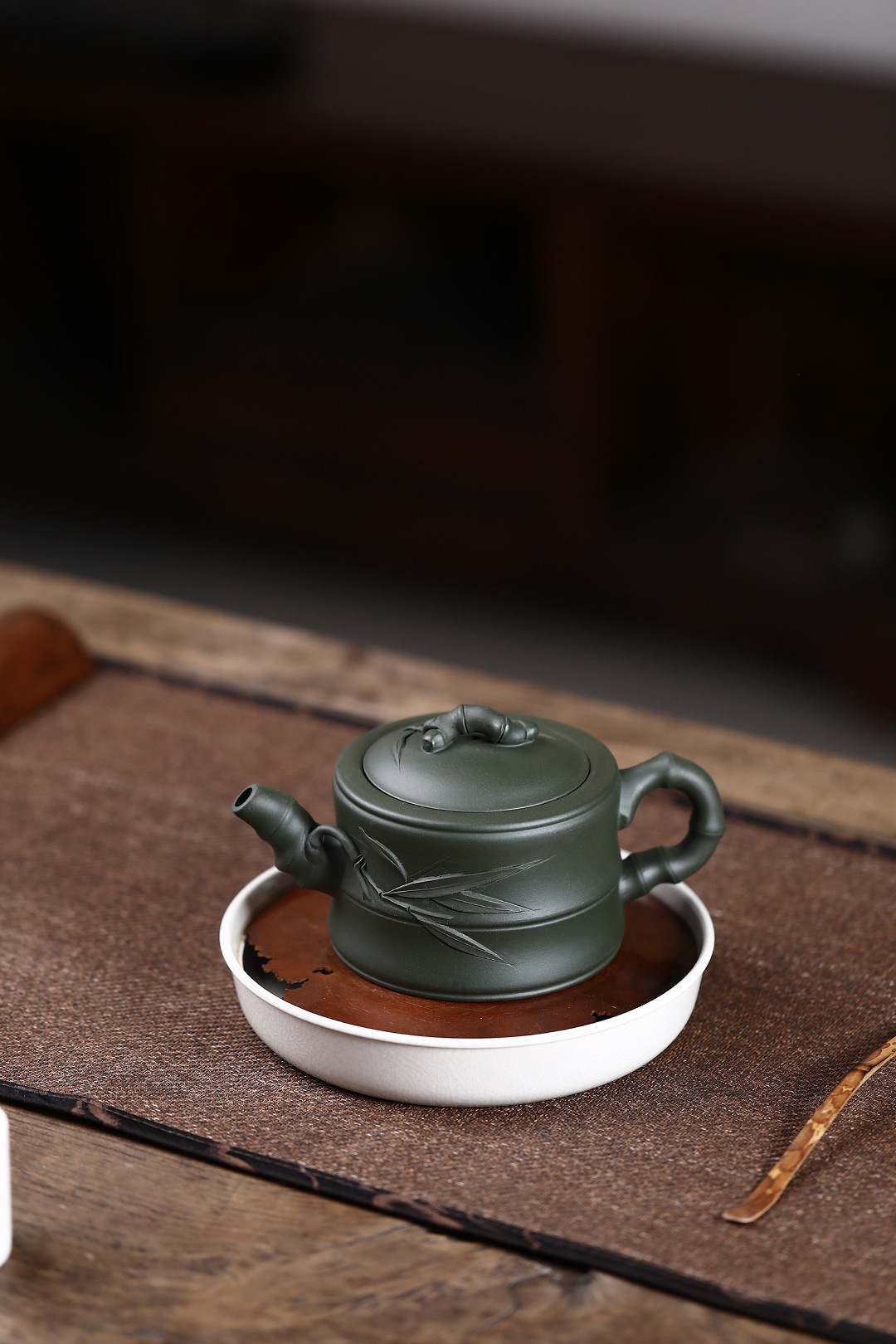 Handmade Green Mud Purple Sand Teapot – Bamboo-Inspired Design 10 O1CN01F1bPAg1wAnJKCa7A9 !!2213306496268 0 cib