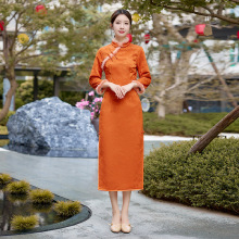 拼接提花面料古典中国风咨客迎宾制服表演服来样来图贴牌定制加工