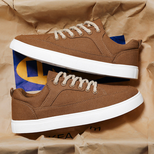Black Men's Spring New Thick Sole Trendy Men's Korean Style Design Versatile Youth Flat Sneakers