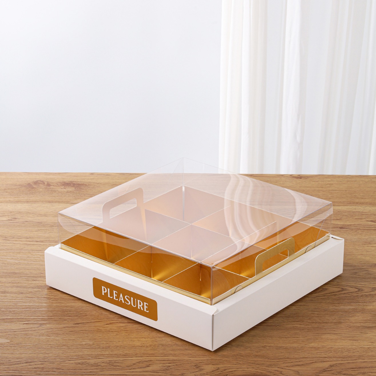 九宫格甜品盒9粒透明蛋糕打包盒法式下午茶慕斯杯子西点野餐蛋糕