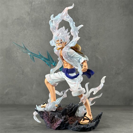 One Piece Fifth Gear Nika Lufei LX Lufei Fifth Gear Lightning Form Animation Hand-made Statue Model Ornaments