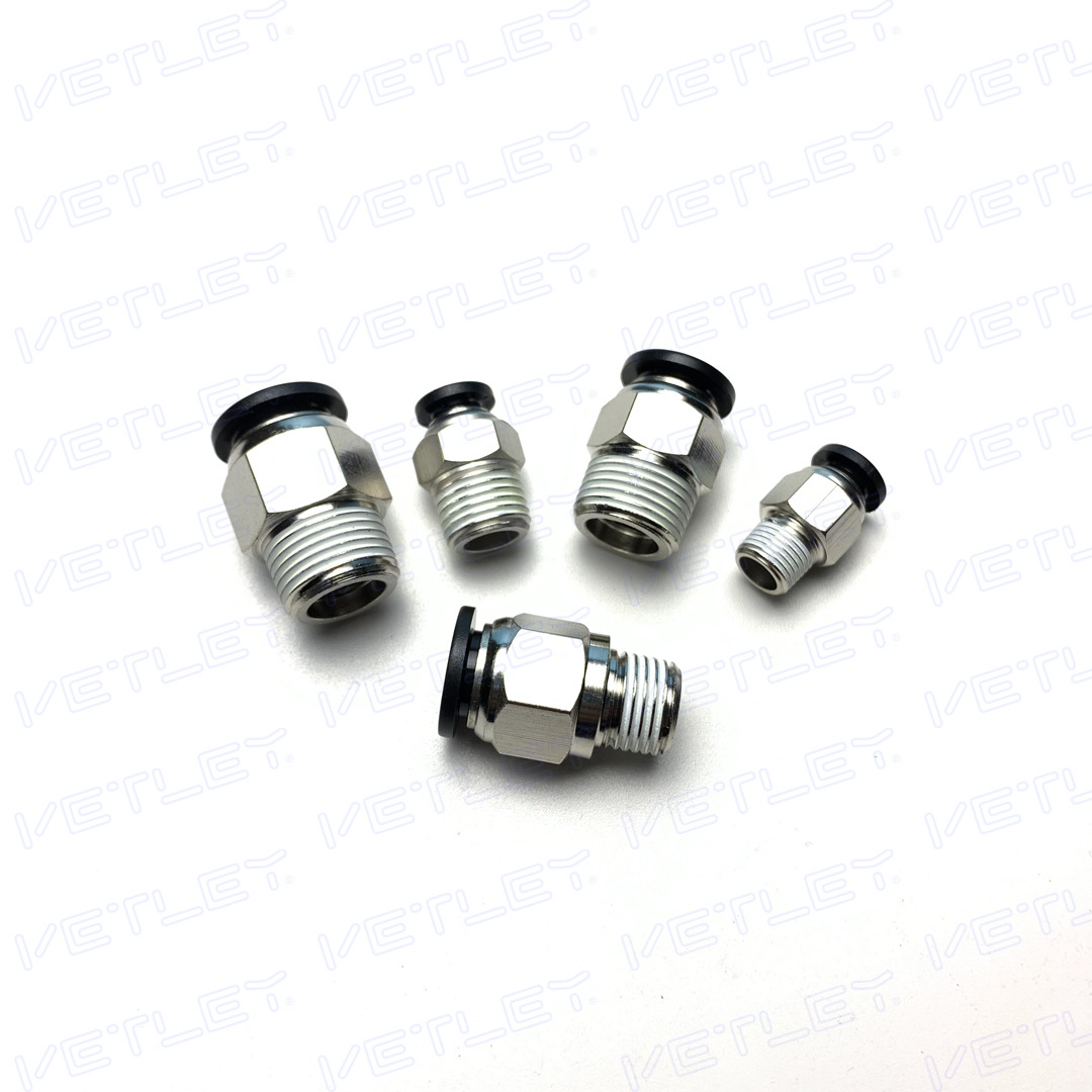 英寸管气动接头 英制螺纹 PC 1/4-01 3/8-02 1/2-03 英制螺纹接头