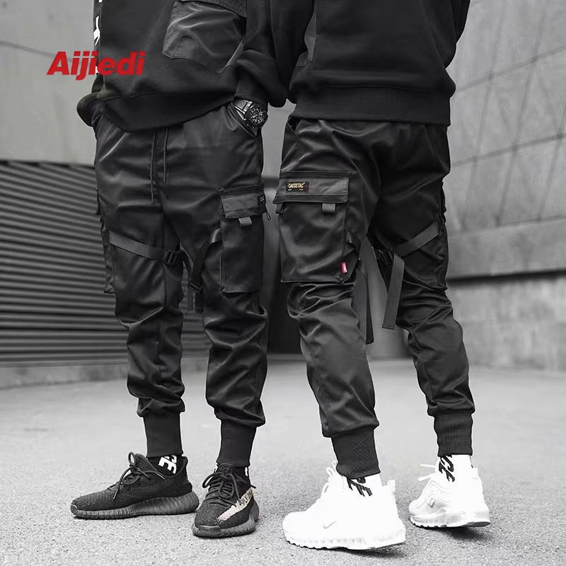 Autumn and winter leggings Harlan pants overalls men's pants sports cotton youth Hong Kong trendy temperament jogging men's multi-pocket Autumn and winter leggings Harlan pants overalls men's pants sports cotton youth Hong Kong trendy temperament jogging men's multi-pocket