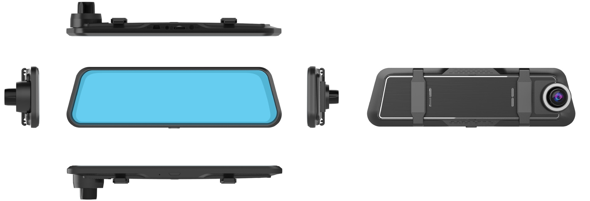Dual-lens 10inch full-screen carplay night vision metal casing streaming rearview mirror dashcam
