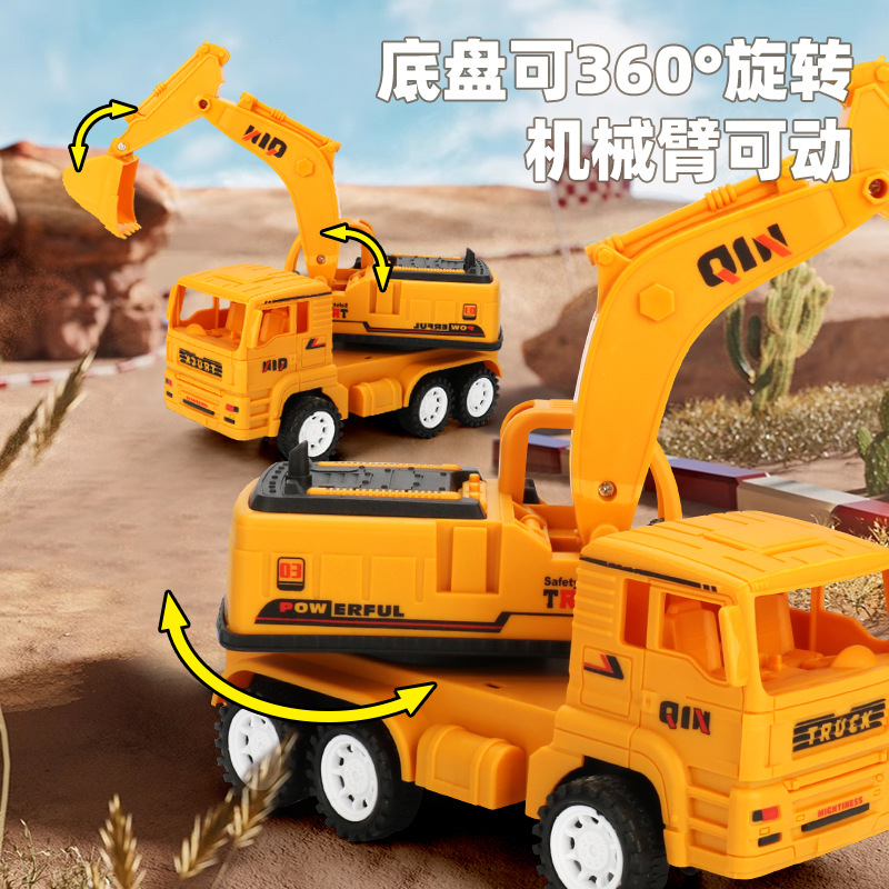 Juguete de excavadora eléctrica para niños universal caminando Música modelo de simulación de excavadora de luz parada de vehículos de ingeniería
