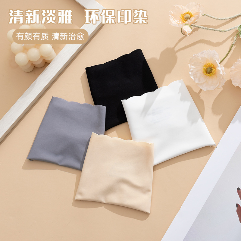 2025涼感輕薄透氣歐碼波浪邊女式錦綸三角褲無痕柔軟裸感女士內褲