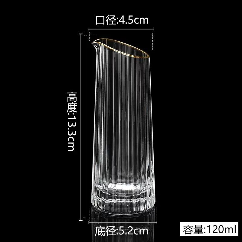 Taza de vino china casera de vidrio de cristal copas de copas de oro copas de whisky