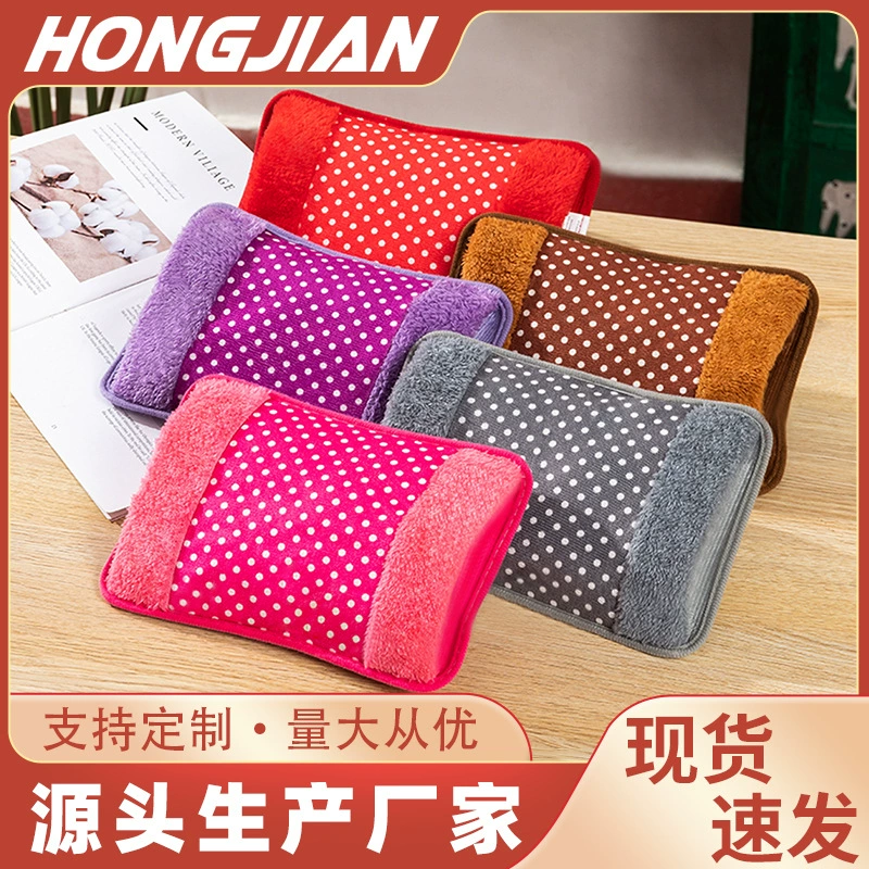 跨-border special rechargeable hot water bags for foreign trade plug-in handheld bags with velvet double plugs in the whole box to recharge