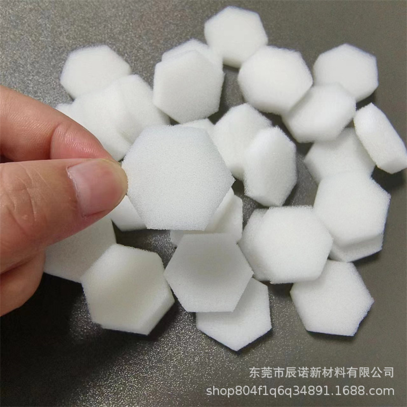Factory Direct Sales of White Manicure Gradient Sponges, Pink Hexagonal Nail Color Application and Removal Cleaning Sponges, Excellent Price