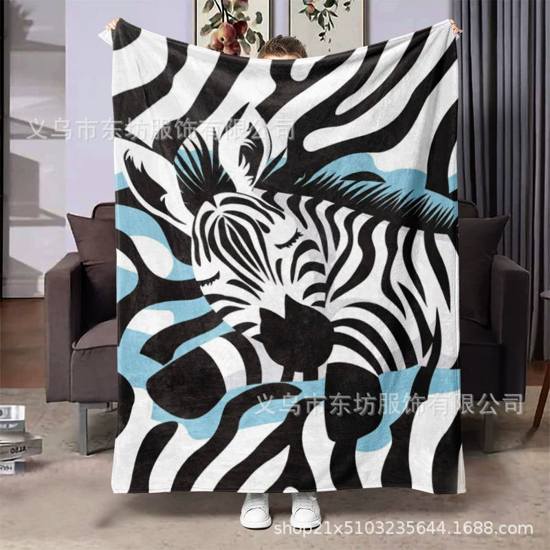 Простая зебра личность теплая и удобная фланелевая шерсть одеяло универсальное четыре сезона