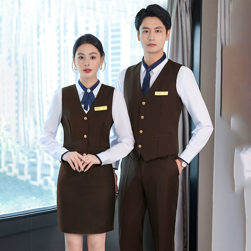 Профессиональный набор жилета для мужчин и женщин, барная ночная столовая KTV бильярд, униформа, рабочая одежда для официантов отеля