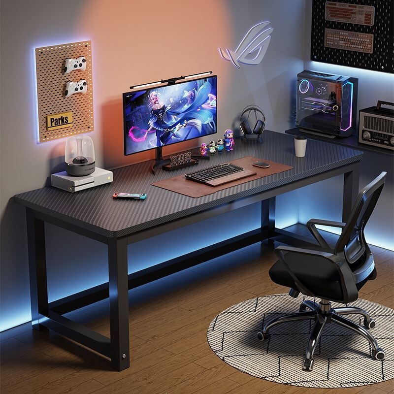 Simple computer desk and chair, desktop table, simple gaming desk for bedroom, modern office desk, home writing desk, student desk