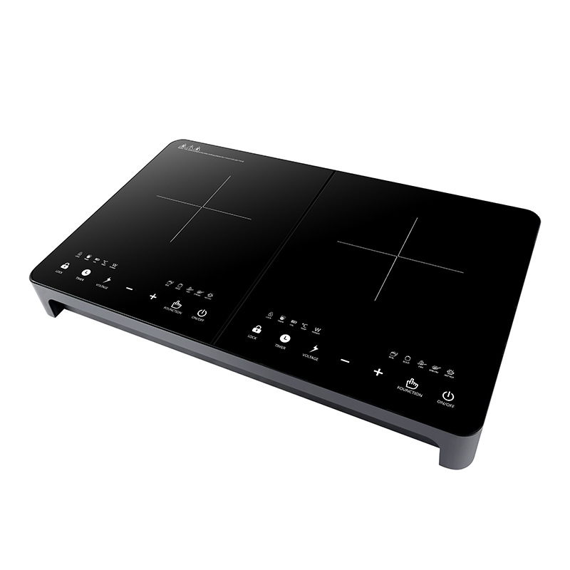 The new intelligent double-head induction cooker 4000W high-power household commercial cross-border multi-functional double-eye electromagnetic