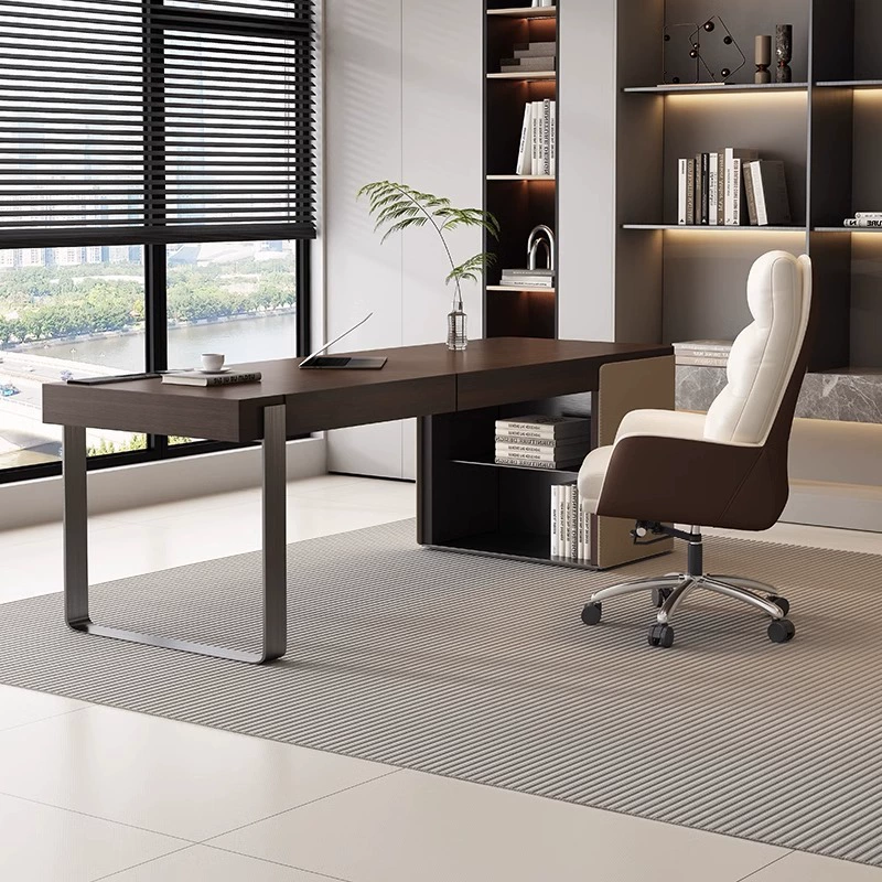 Легкий роскошный современный дизайнерский высококачественный компьютерный стол из цельного дерева, итальянский минималистичный стол, домашний учебный стол