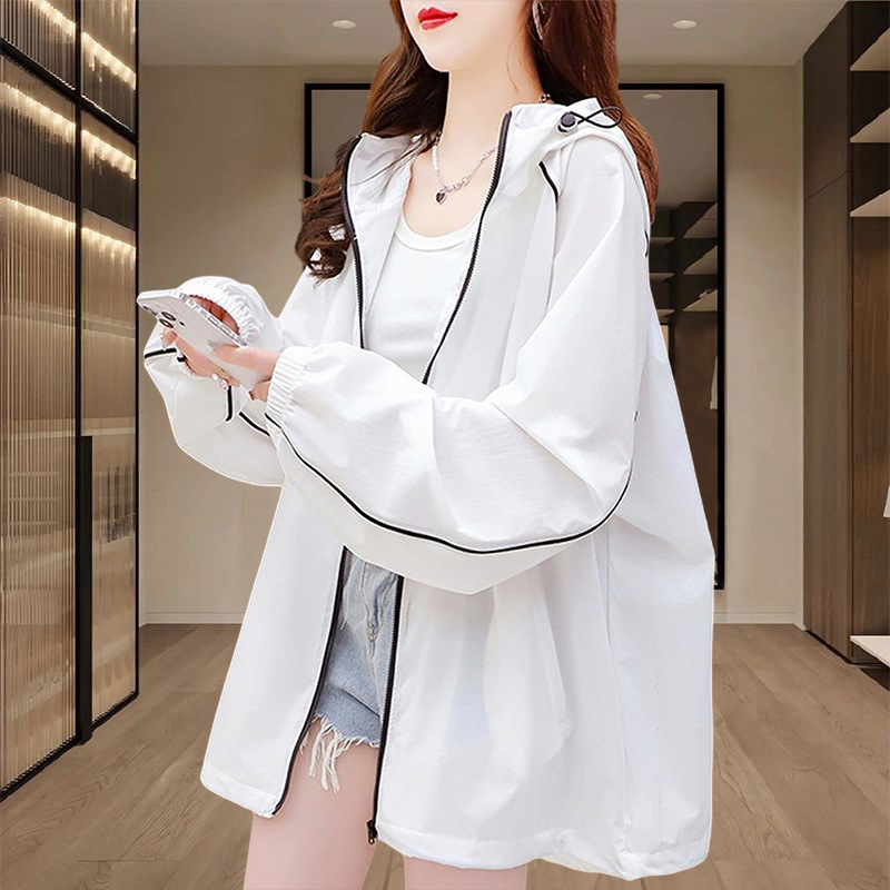 Sun protection clothing with hood