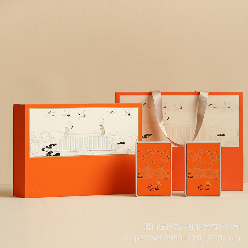 简约茶叶包装空礼盒茶叶罐空罐古树红茶滇红摆泡密封罐铁罐半斤装