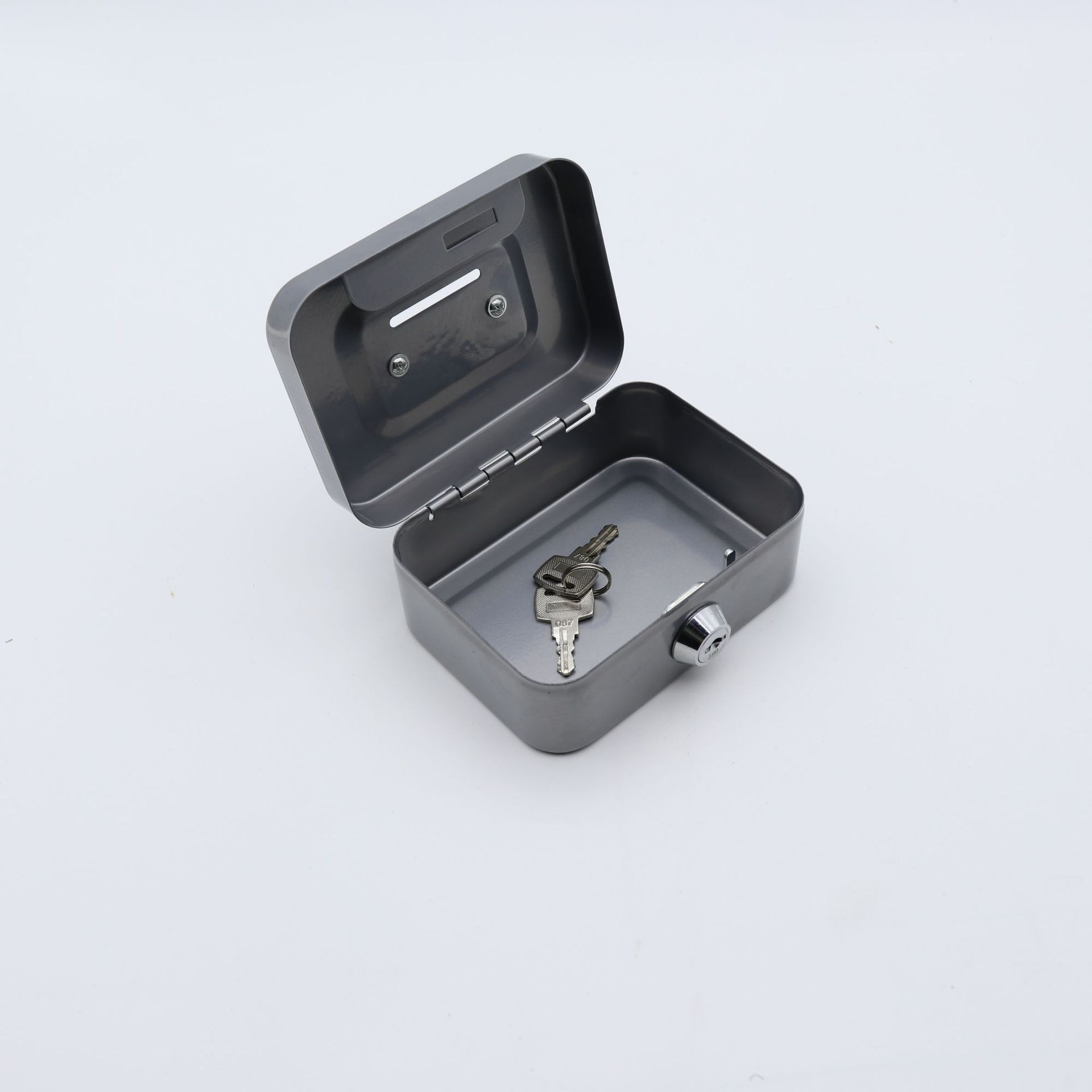 Nueva caja de almacenamiento de alcancía portátil creativa transfronteriza tamaño pequeño con caja de almacenamiento de claves caja de monedas con cerradura alcancía