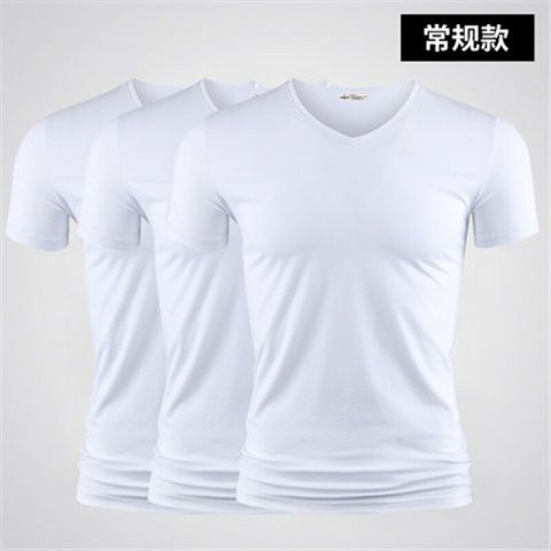 3枚入り】モデル綿半袖男性下着シャツtシャツ純色vネック半袖tシャツ郵便|undefined