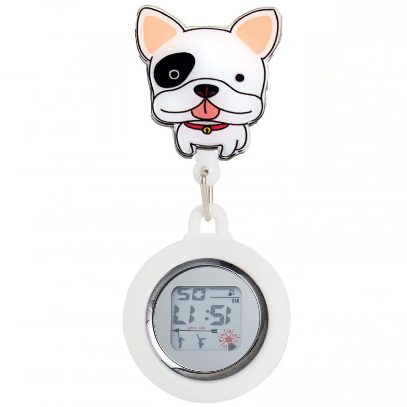 Reloj de enfermera de estiramiento multifuncional luminoso fuerte reloj colgante reloj electrónico digital retráctil de dibujos animados lindo clip cronómetro reloj de bolsillo