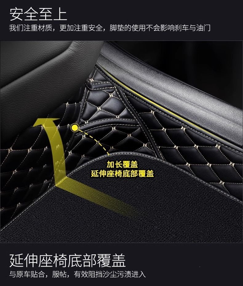 Single-piece car floor mat for the driver's seat, single wire loop car floor mat, fully enclosed for the driver's seat