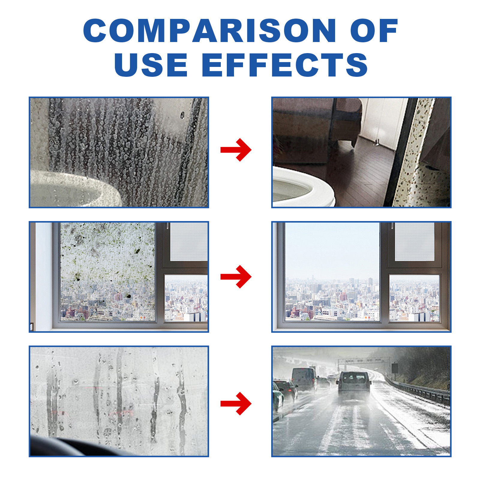 Jakehoe Glass Cleaner removes dust, impurities, stubborn stains, leaving glass and mirrors crystal clear and shiny.