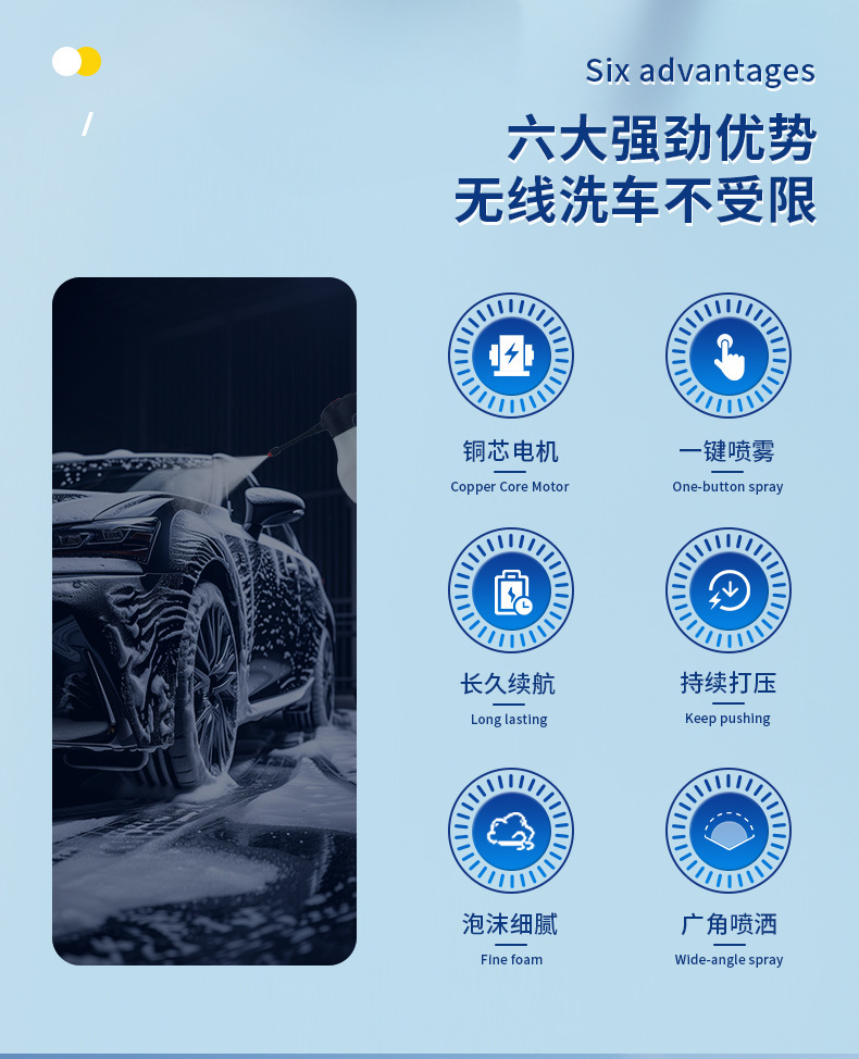 Car Wireless Electric Foam Watering Can Multi-Function Air Pump High-Pressure Car Wash Gardening Watering Can Spray Watering Tool