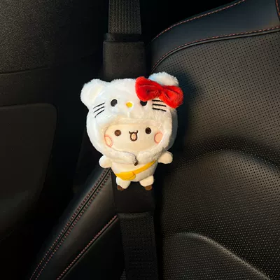 Seat belt shoulder pad – Yierbubu Car Seatbelt Shoulder - new-kt-headgear-one-or-two-black-shoulder-pads-hand-sewn