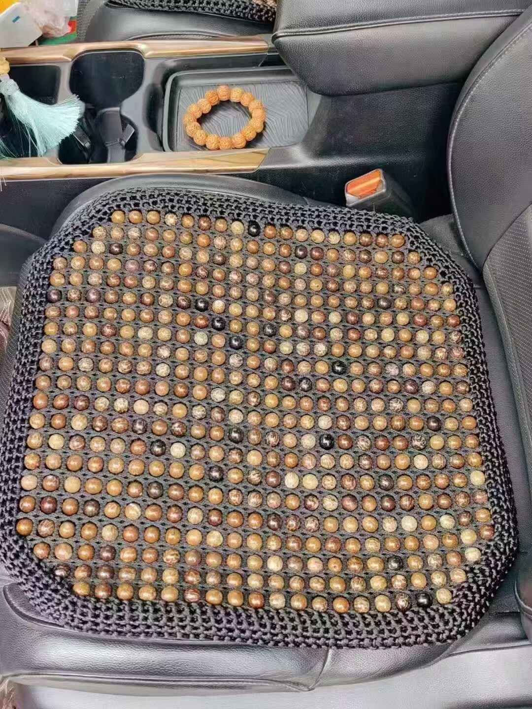Qìchē New Car Seat Cushion Summer Mat Bodhi Root Wood Bead Single Piece (Cool pad) - hand-crochet-square-cushion-coffee-edge-piece