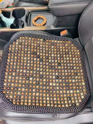 Bodhi Car Seat Cushion Summer Cooling Cushion Wooden Beads Bodhi Root Single Seat Four-Season Universal Ventilated Breathable Massage Cushion (Cool pad) - 1-piece-of-hand-hooked-edge-square-mat